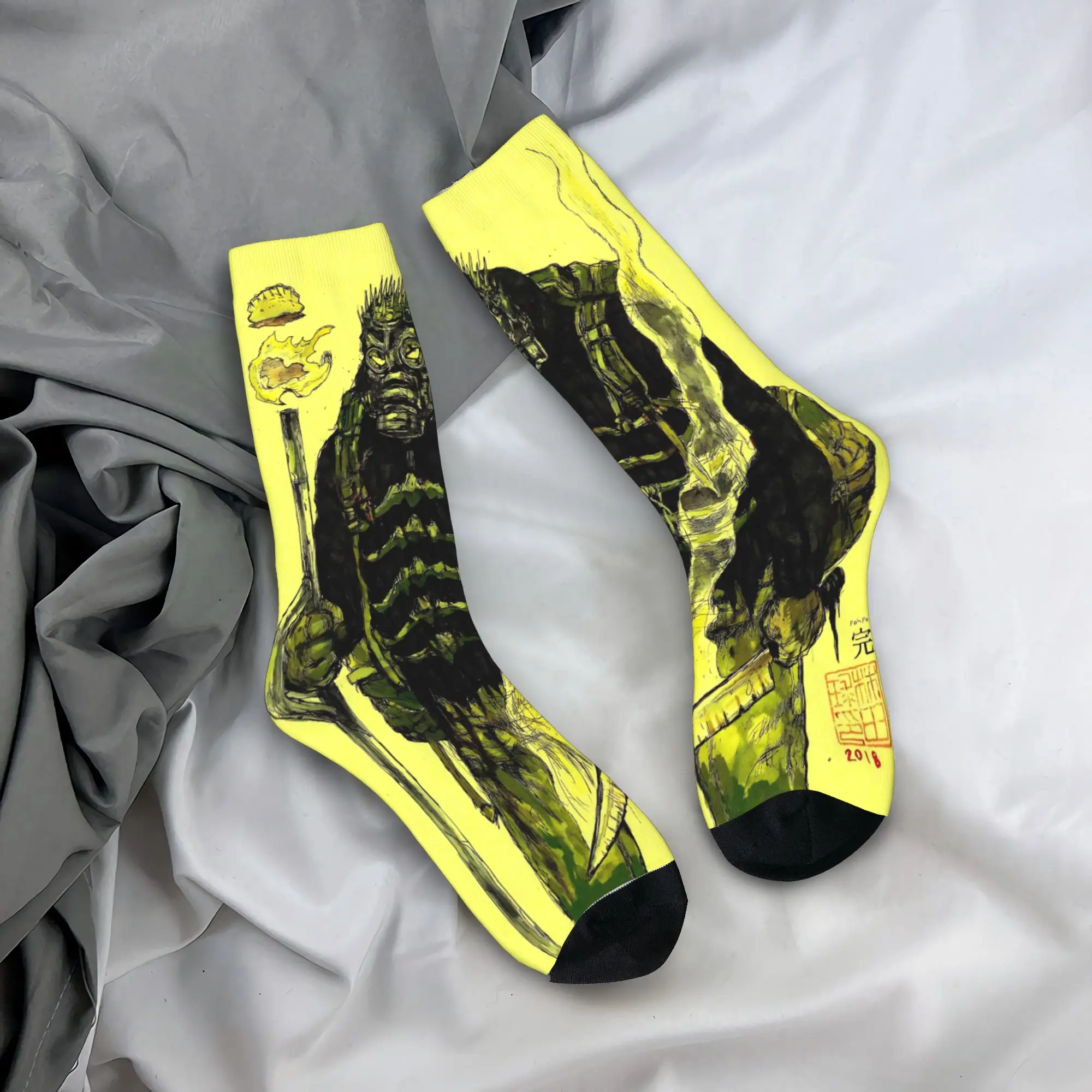 Dorohedoro Kaiman جوارب Kawaii الجوارب النساء الرجال جوارب عالية الجودة الشتاء الجري الرياضة الرسم عدم الانزلاق