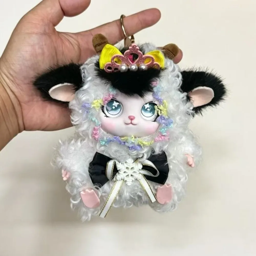 Cute Hanging Curly Lamb Keychain Ornaments Decoration Plush Sheep Pendant Kawaii Delicate Bag Charm Gift For Girls