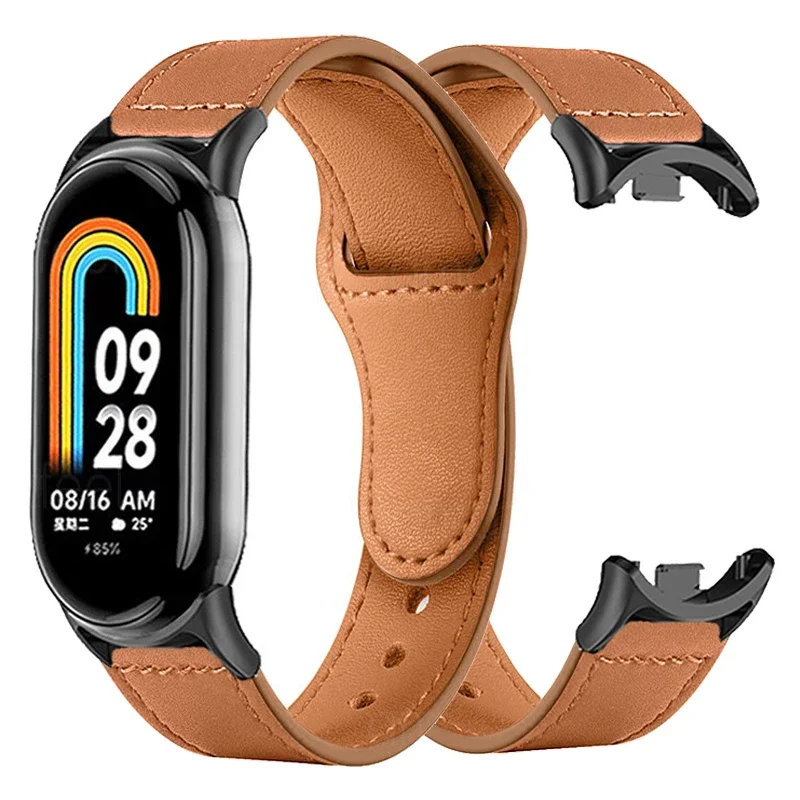 Leather Strap for Mi Band 8 9 Strap Watch Band for xiaomi band 8 Bracelet Correa for xiaomi Smart band 9 correa mi band 8 Belt