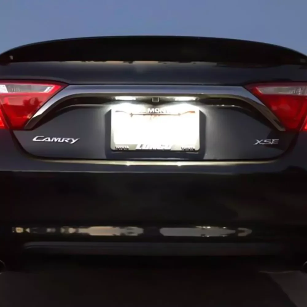 For Toyota Camry Corolla Prius Yaris Highland Avalon Auris Vios Esquire EZ Noah Proace 2pcs LED License Number Plate Light Lamp