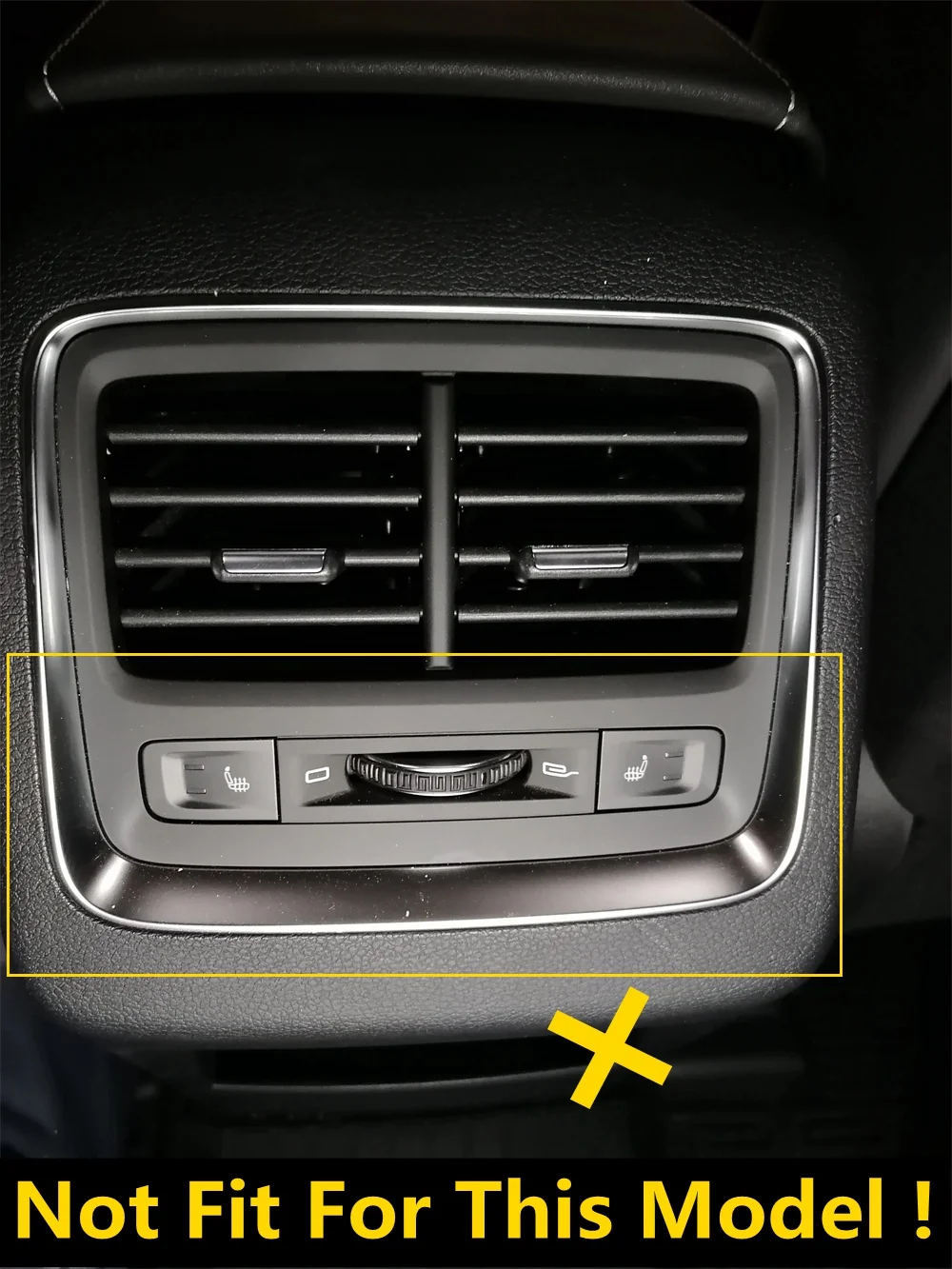 Rear Air Conditioner Outlet AC Vent Light Control Decoral Panel Cover Trim For Geely Atlas Pro Azkarra 2021 2022 Car Accessories