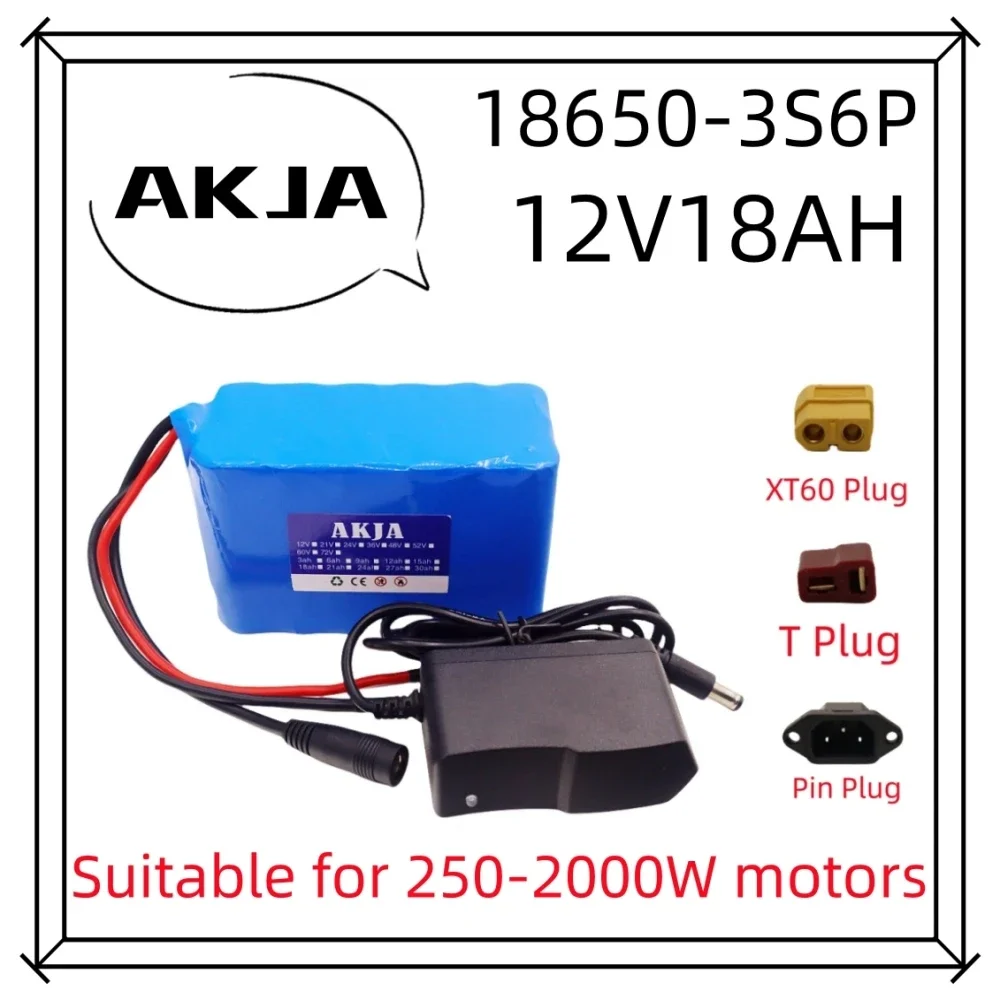 

Air fast transportation 3S6P12V18Ah battery pack 18650 lithium ion DC12.6V super large capacity rechargeable battery with BMS