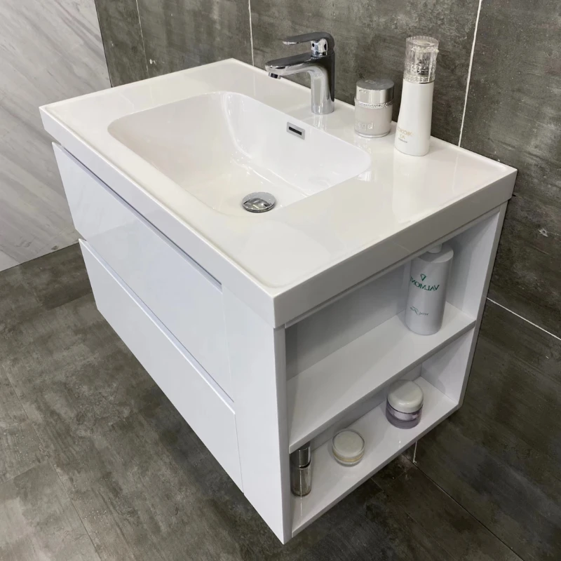 Bathroom Wall Cupboard Wash Basin Wall-Mounted Washstand Japanese Simple Modern Storage Rack Bathroom Cabinet Storage