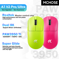 MCHOSE Newly Upgraded A7 V2 Pro /Ultra Gaming Mouse Tri-Mode Wireless E-sports Lightweight Mice PAW3395 / PAW3950 8K For PC