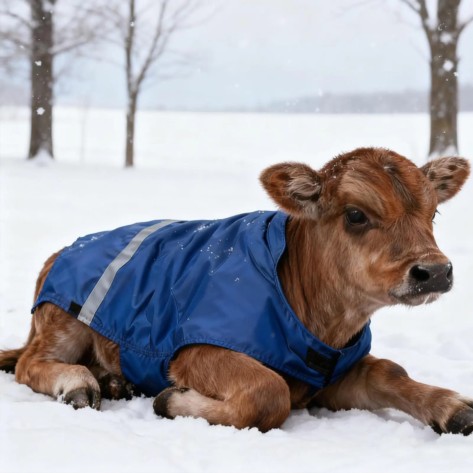 

Одеяло для икр, ветрозащитное одеяло для защиты живота, одежда для маленького крупного рогатого скота, регулируемое согревающее одеяло для скота, сарая, уличная пасовища