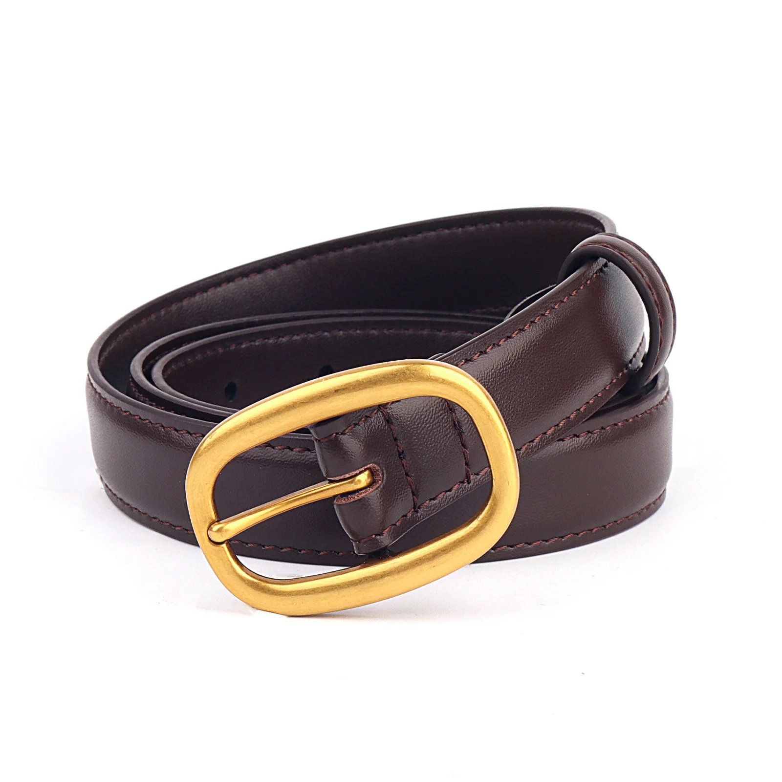 

Women's Fashionable Versatile Leather Belt Korean Style Simple Elegant Alloy Buckle Waistband for Clothing Accessory