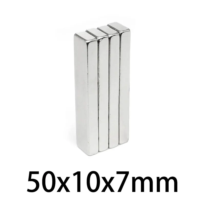 

3/5/10/20PCS 50x10x7mm Super Strong Square Magnet 50mm X 10mm X 7mm N35 NdFeB Rare Earth Magnet Disc 50*10*7mm Neodymium Magnet