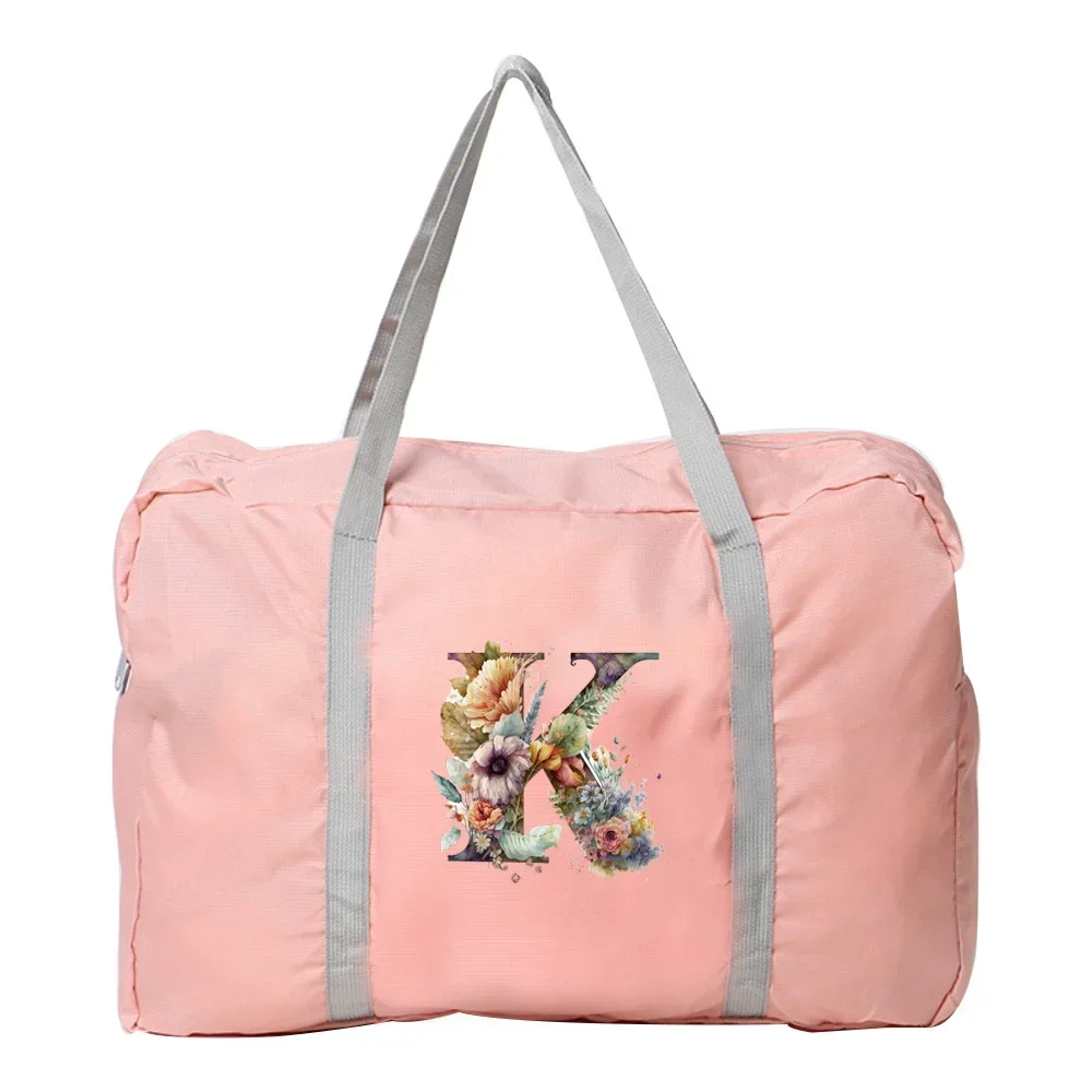 Bolsas de viaje para equipaje, organizador de bolsas Boston de gran capacidad, bolsa de fin de semana, serie Floral, almacenamiento de ropa