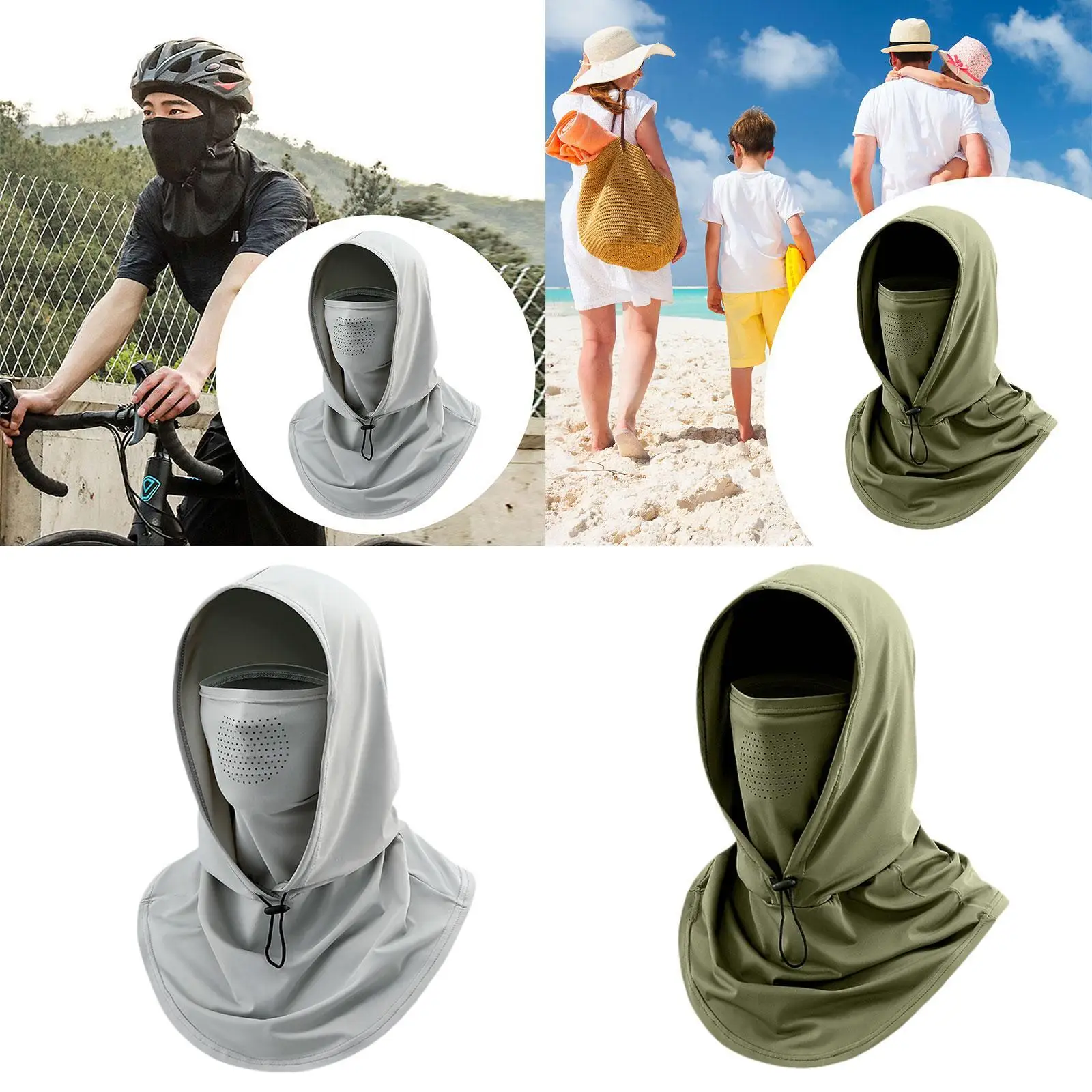 Balaclava máscara facial cabeça máscara pescoço guarda chapelaria proteção solar capuz para homens mulheres para escalada ao ar livre esportes patinação esqui
