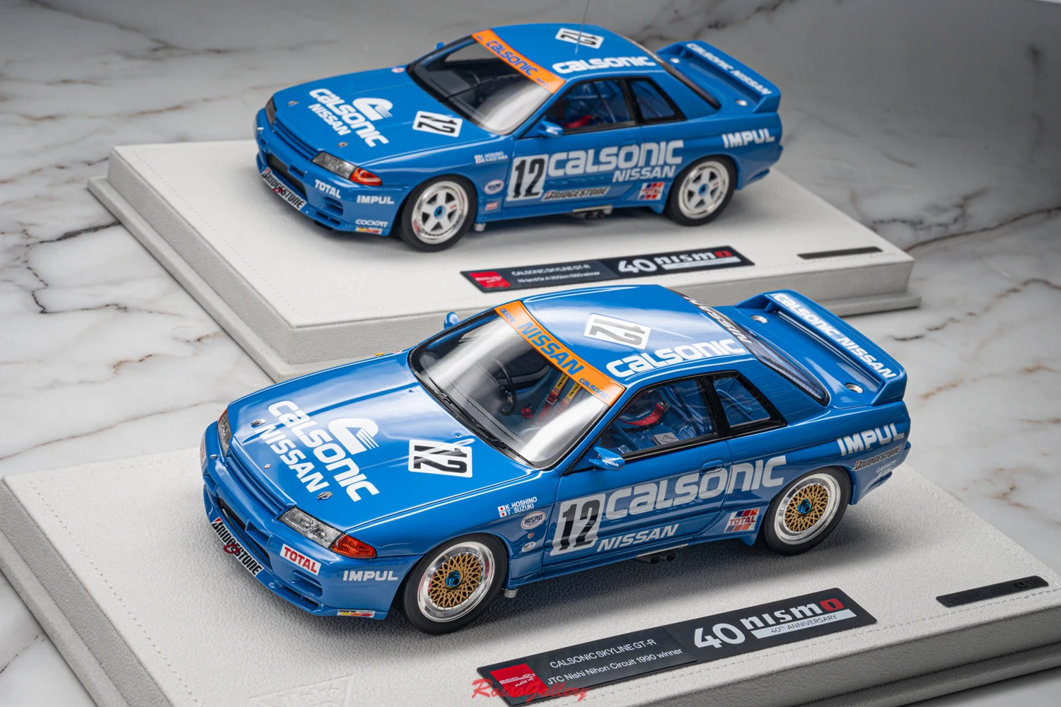 

MAKE UP 1:18 CALSONIC SKYLINE GTR R32 Gr.A JTC Simulation Limited Edition Resin Metal Static Car Model Toy Gift