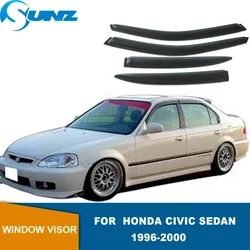 Side Window Deflector For Honda Civic Sedan 1996 1997 1998 1999 2000  Door Visor Vent Shades Sun Rain Guards Weather Shield SUNZ