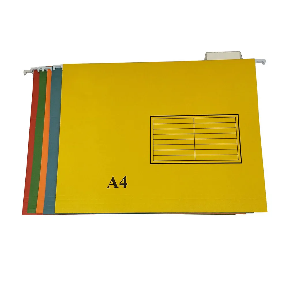 

200Pcs Bright Color Plastic Suspension File Folders for Document Storage Archives Note Records Portable Office Home Organizer