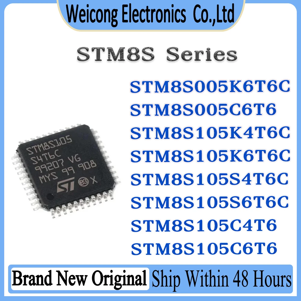 

STM8S005K6T6C STM8S005C6T6 STM8S105K4T6C STM8S105K6T6C STM8S105S4T6C STM8S105S6T6C STM8S105C4T6 STM8S105C6T6 STM IC MCU Chip