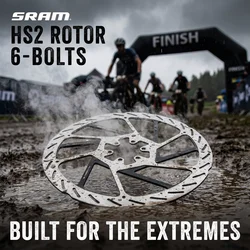 SRAM-HS2 Rotor Disc Brake Rotor , 6-Bolt Thicker Rotor, 160mm, 180mm, 200mm, 220mm, MTB and Road Bicycle Accessories, Cycling