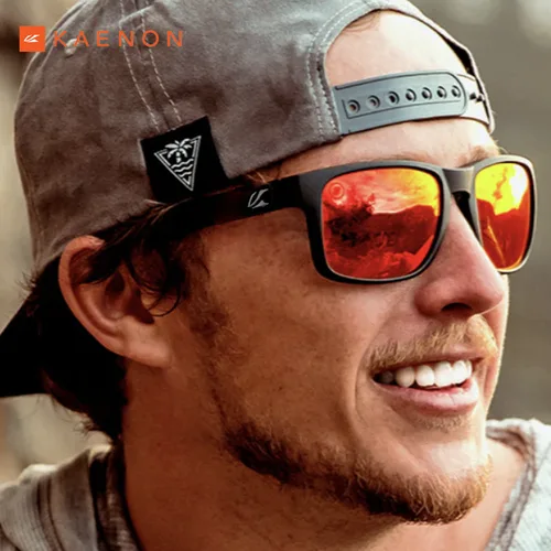 KAENON nuevas gafas de sol polarizadas cuadradas clásicas para hombres con gafas de sol de marca famosa de alta calidad gafas deportivas para conducción de ocio