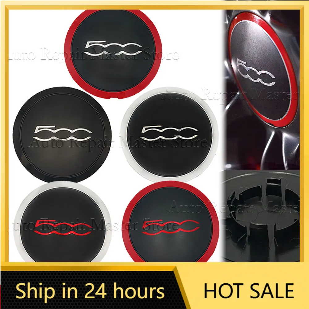 

68078421AC Hubcap for Fiat 500 Wheels Centre Hub Caps Set 68078419AC 68078421AC Dust Cover Wheel Hub Cap Replacement 51884863