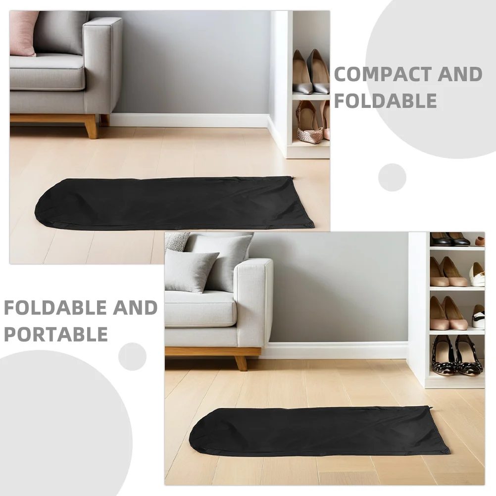 Couverture d'échelle extérieure pliante universelle, tissu Oxford imperméable noir, bords élastiques, protection anti-poussière pour escabeau