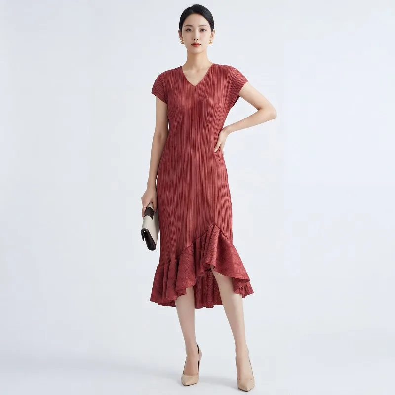 

Women Fashion Summer High Quality Loose Irregular Fishtail Dress