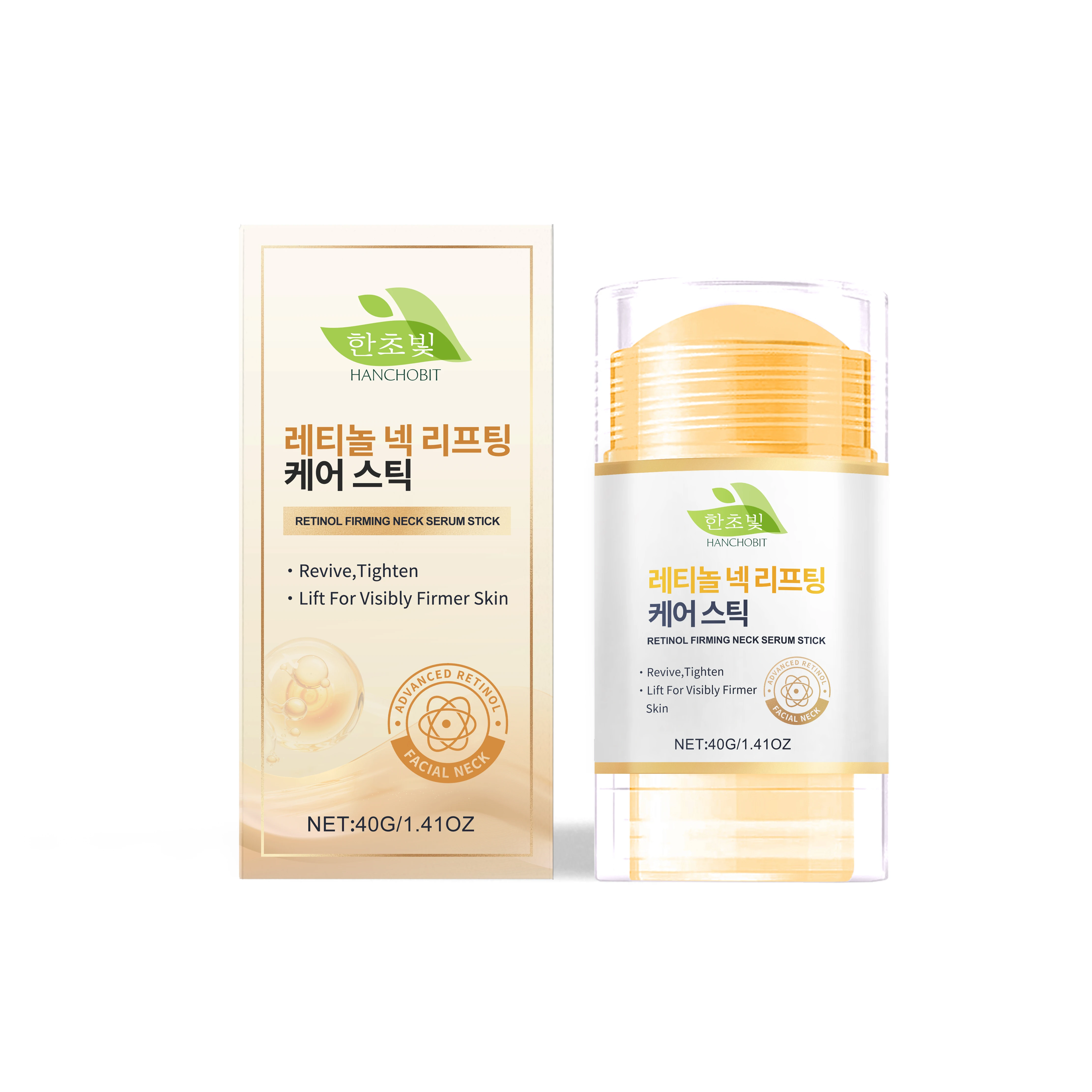 

Retinol Firming Neck Serum Stick - Anti-Aging Neck Cream for Wrinkles & Sagging Skin, Tightening & Lifting Treatment with Retin