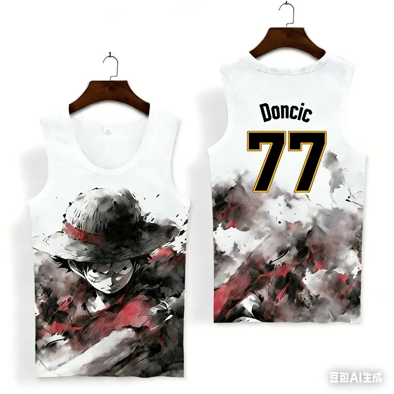 Joint Jerseys for Basketball Superstars Such As One Piece Luffy and Others in The Summer Featuring Adult Children Sports Shirts