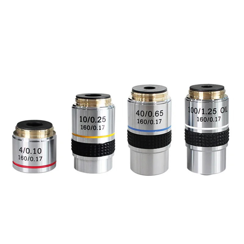

195 Optical System Biological Microscope Objective Lens Used for Biological Microscopes with Standard RMS 20.2mm Interface