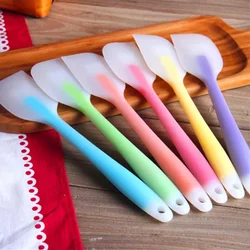 1pc Colorful Silicone Pastry Spatula Cake Cream Butter Silicon Spatula 6 Colors Fondant Molds Kitchen Tools Cake Board Cake Tool