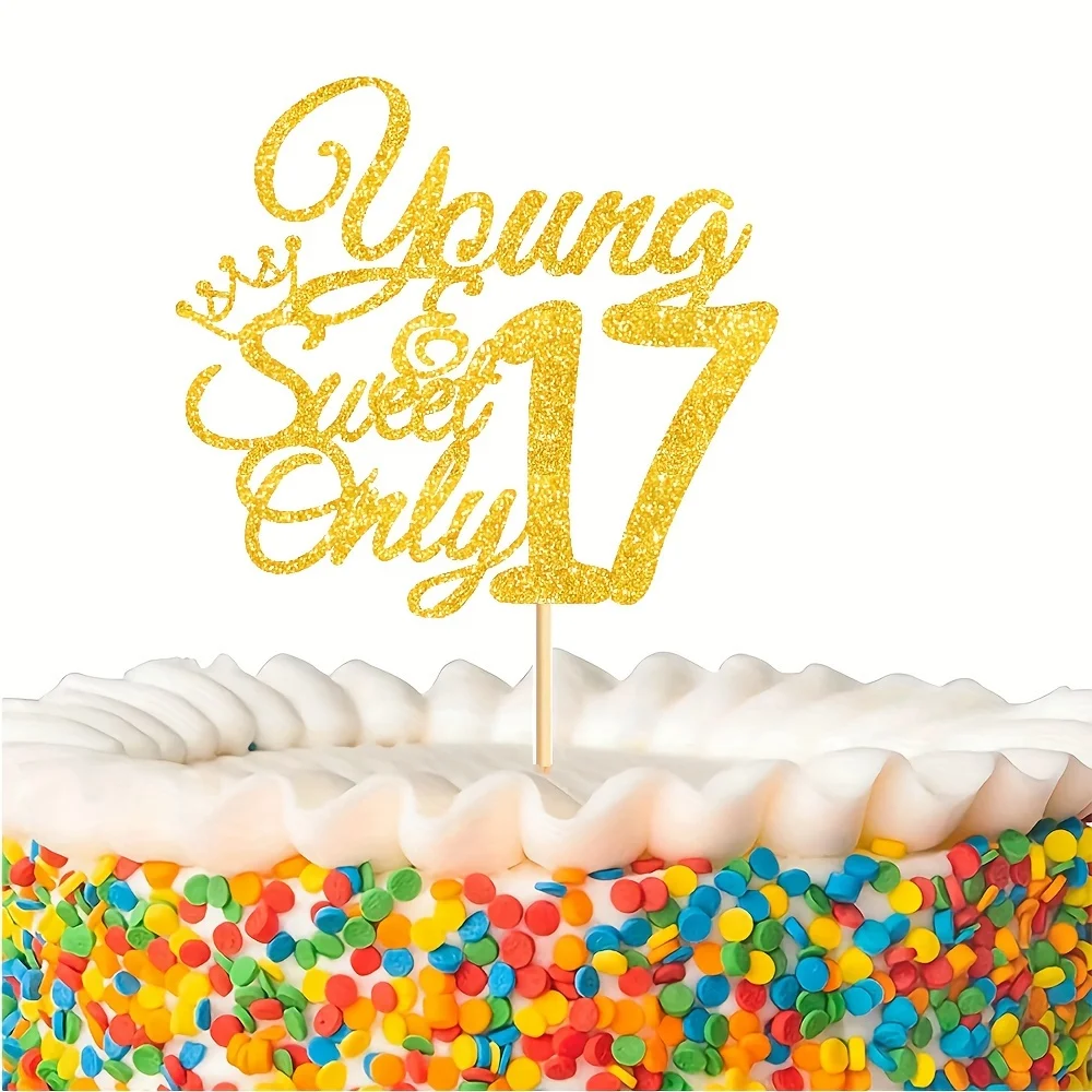 1pc 17. Geburtstags torte insatz-einzigartiges Herzstück für Party dekoration-einfach zu bedienen und wieder verwendbar für Feiern zum 17. Geburtstag