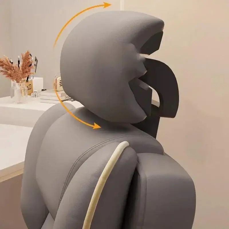 كراسي مكتب جلدية لتناول الطعام، لعبة تدليك مريحة للكتابة، مسند ظهر خاص لغرفة النوم، مسند للساق، مقعد كمبيوتر فاخر #3