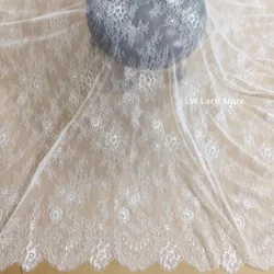Soft Cheap Quality Lashes French Chantilly Lace Fabric 1.5m Wide 3M Long Kitchen Fabric Table Cloth Dress Clothing Lace