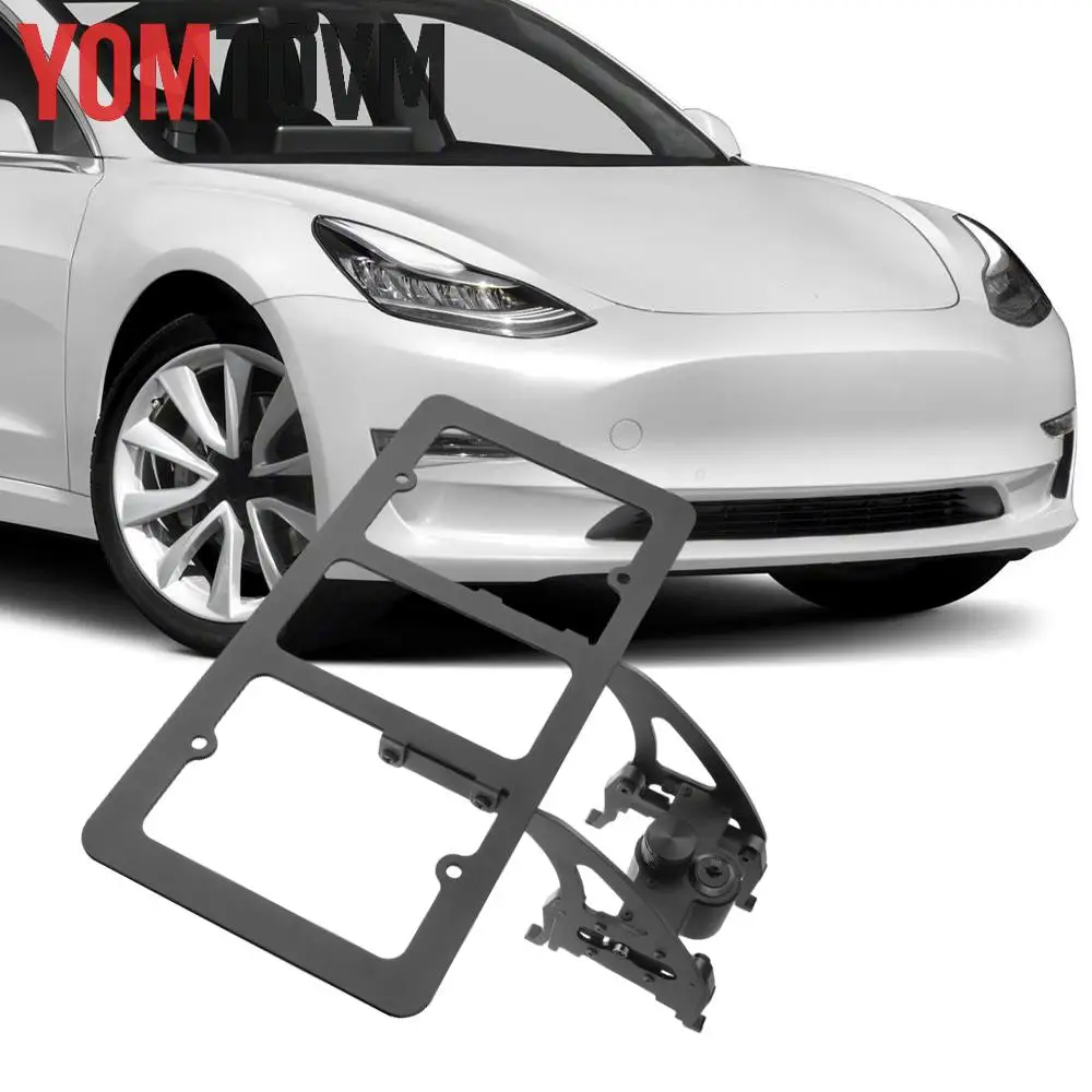 車のフロントバンパーナンバープレートマウントブラケット-テスラモデル3-2017-2018-2019-2020-2021-2022-2023-米国版モデル専用