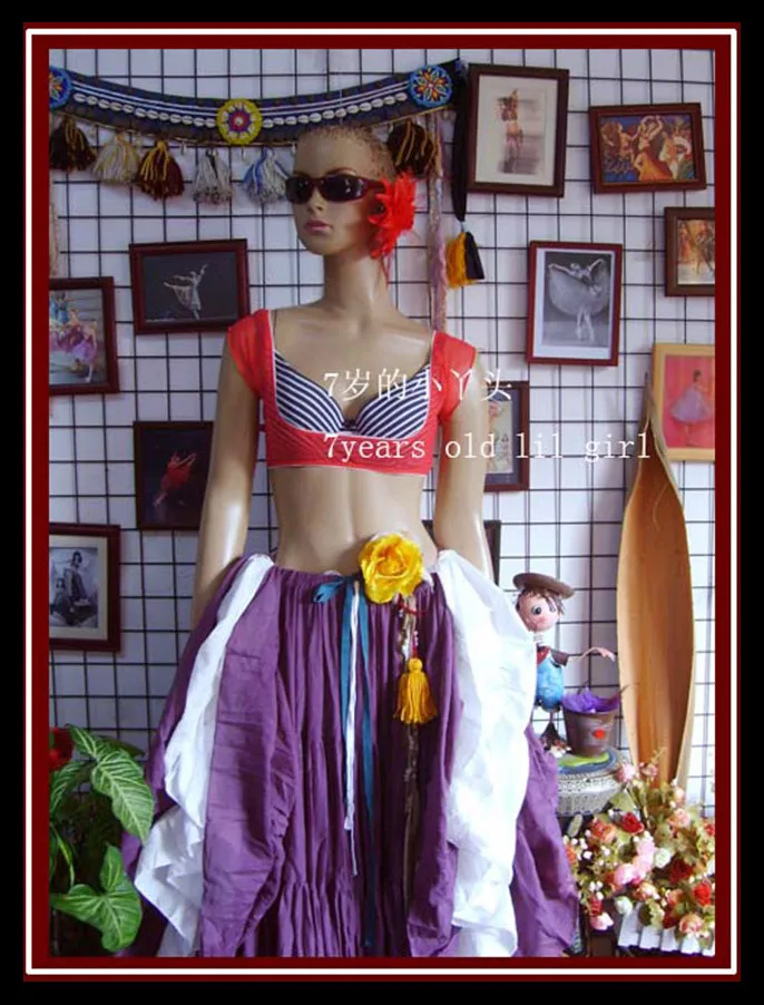Blusa acampanada en el pecho para danza del vientre fina transparente Top CO12