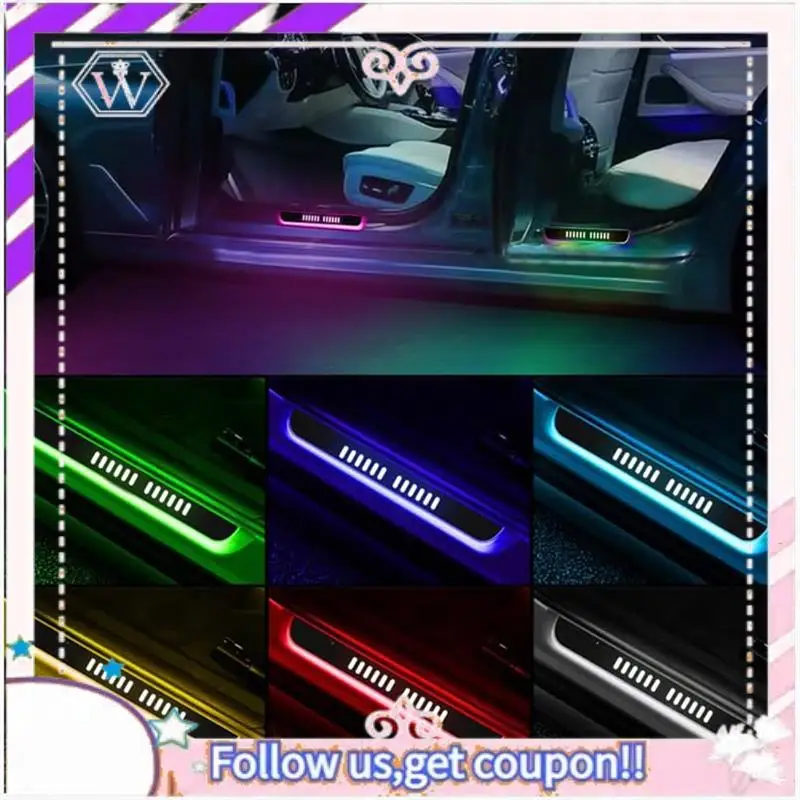 

Portable Car LED Door Pedal Light Car Automatic Sensor Acrylic Car Atmosphere Light , Front+Rear,4 PCS