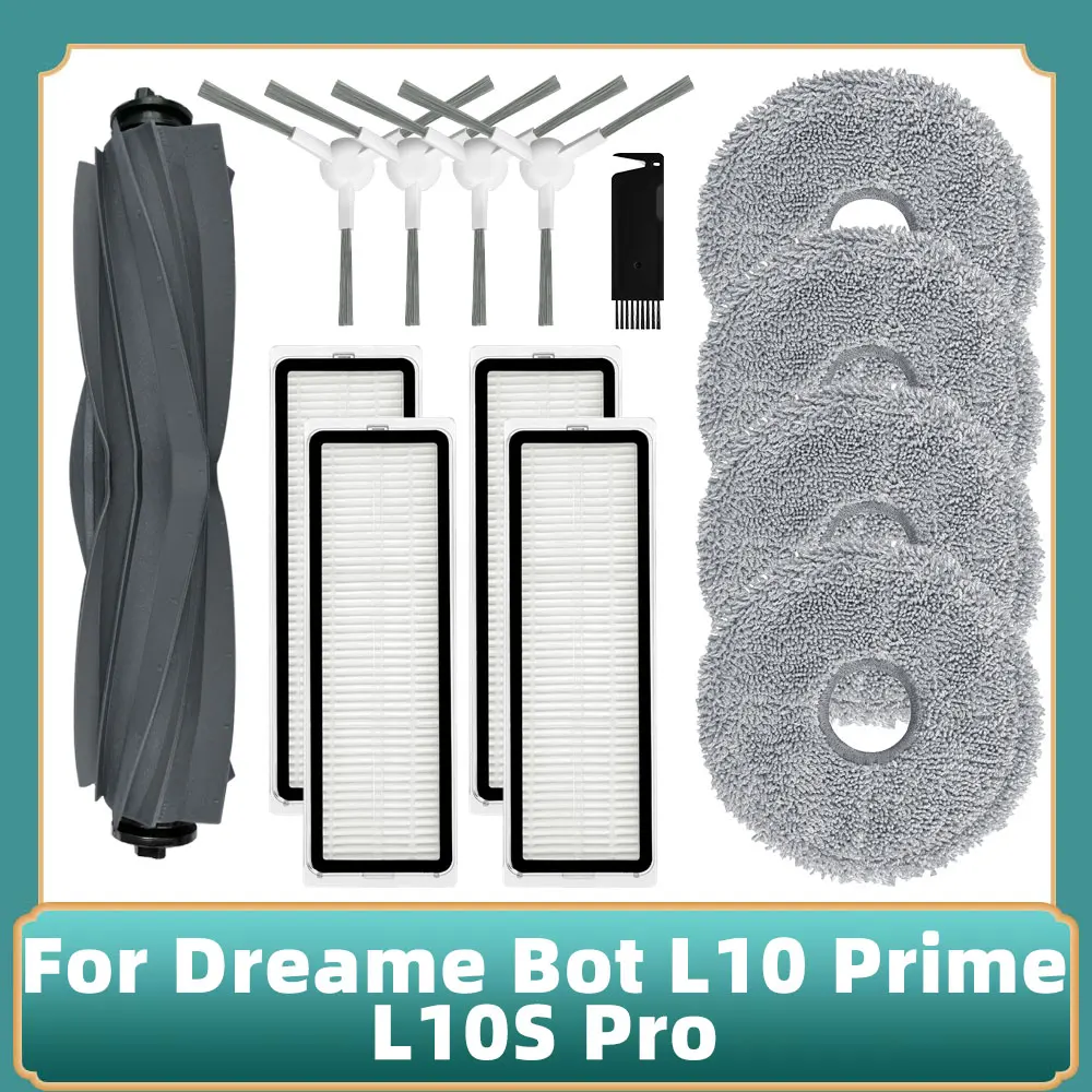 

Compatible For Dreame Bot L10 Prime / L10s Pro Vacuum Cleaner Main Roller Side Brush Hepa Filter Mop Cloths Rags Accessories