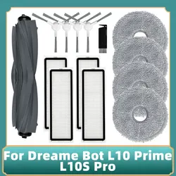 Compatible For Dreame Bot L10 Prime / L10s Pro Vacuum Cleaner Main Roller Side Brush Hepa Filter Mop Cloths Rags Accessories