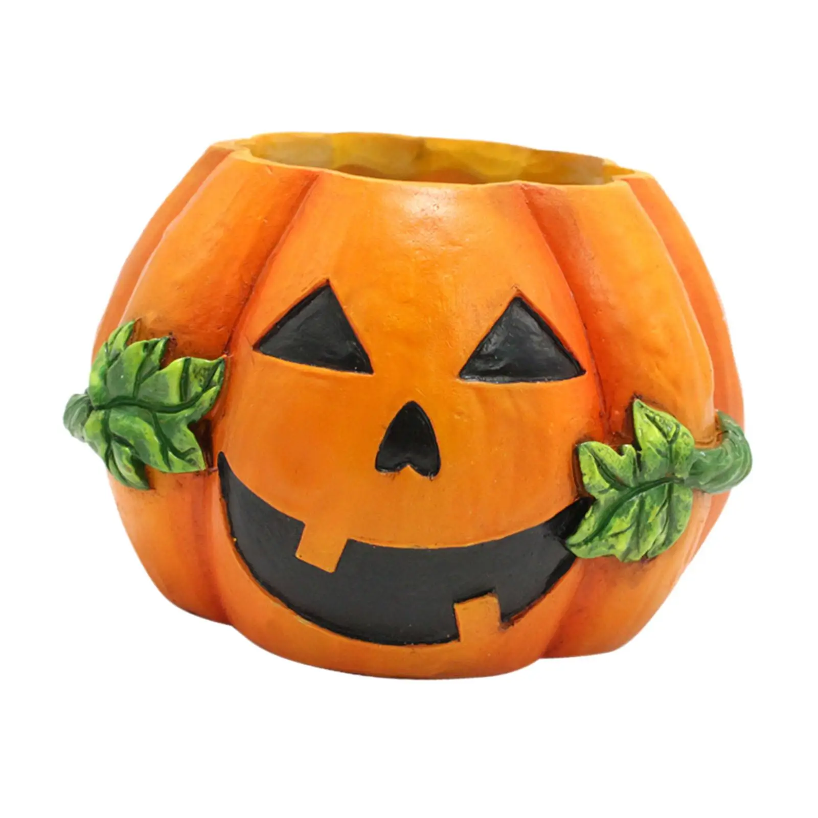 Pumpkin Planter Halloween Planting Pot Resin Planter Desktop Bonsai Pot