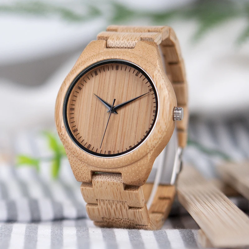 BOBO BIRD Men's Watches Wooden Strap Quartz Watches Can Customized Gifts for Men Support Dropshipping Customized