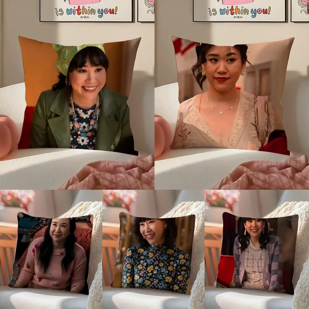 E-Eleanor Wong Cushion Cover Linen Pillowcase Cover Soft Decor for Sofa Home Room
