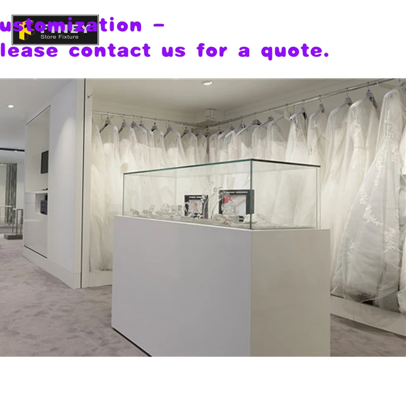 custom.OEM ODM Supplier Customized High Quality Clothes Shop Display Shelves Counter Wedding Dress Display Stand