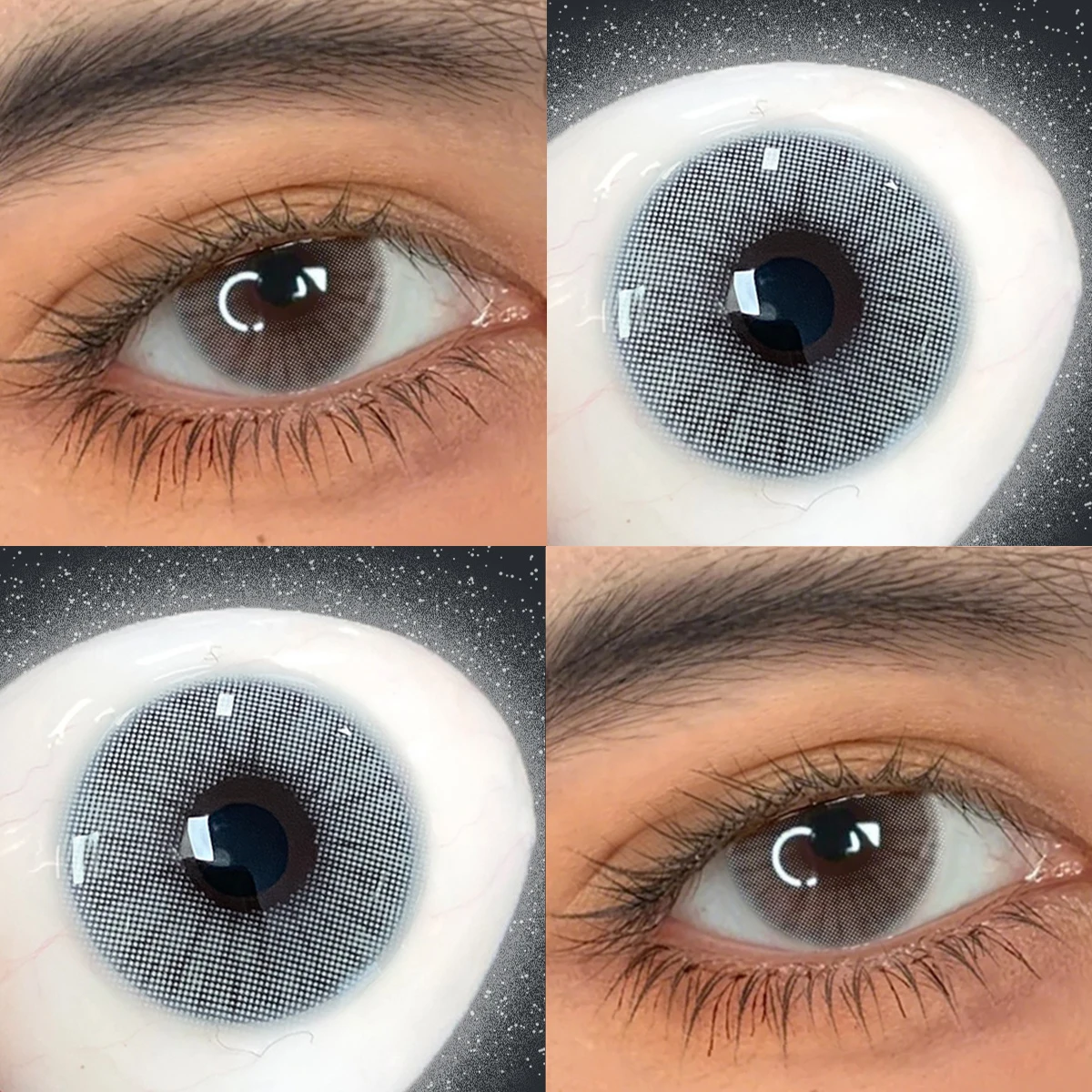 VISUASHOW Hidrocorcolor Farbige Kontaktlinsen für Halbjährlichen Gebrauch, Kleine Pupillen, Augen-Schönheits-Make-up-Linsen für Tägliche Party-Kosmetik – Detail 15
