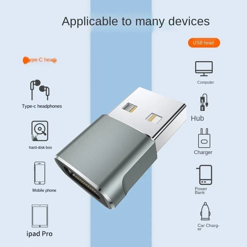 USB2.0 Mobile Phone Data Charging Cable Adapter, USB Male To TYPE - C Female Adapter
