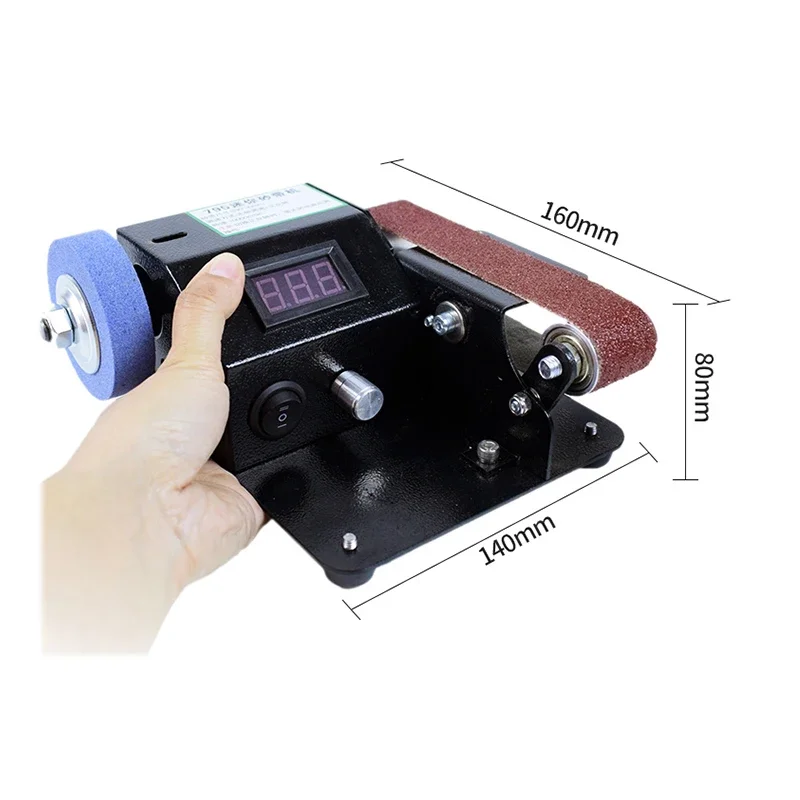 

795 Mini Electric Table Grinder Multi-function Abrasive Belt Grinder DIY Polishing Machine Special Tool for Knife Grinding