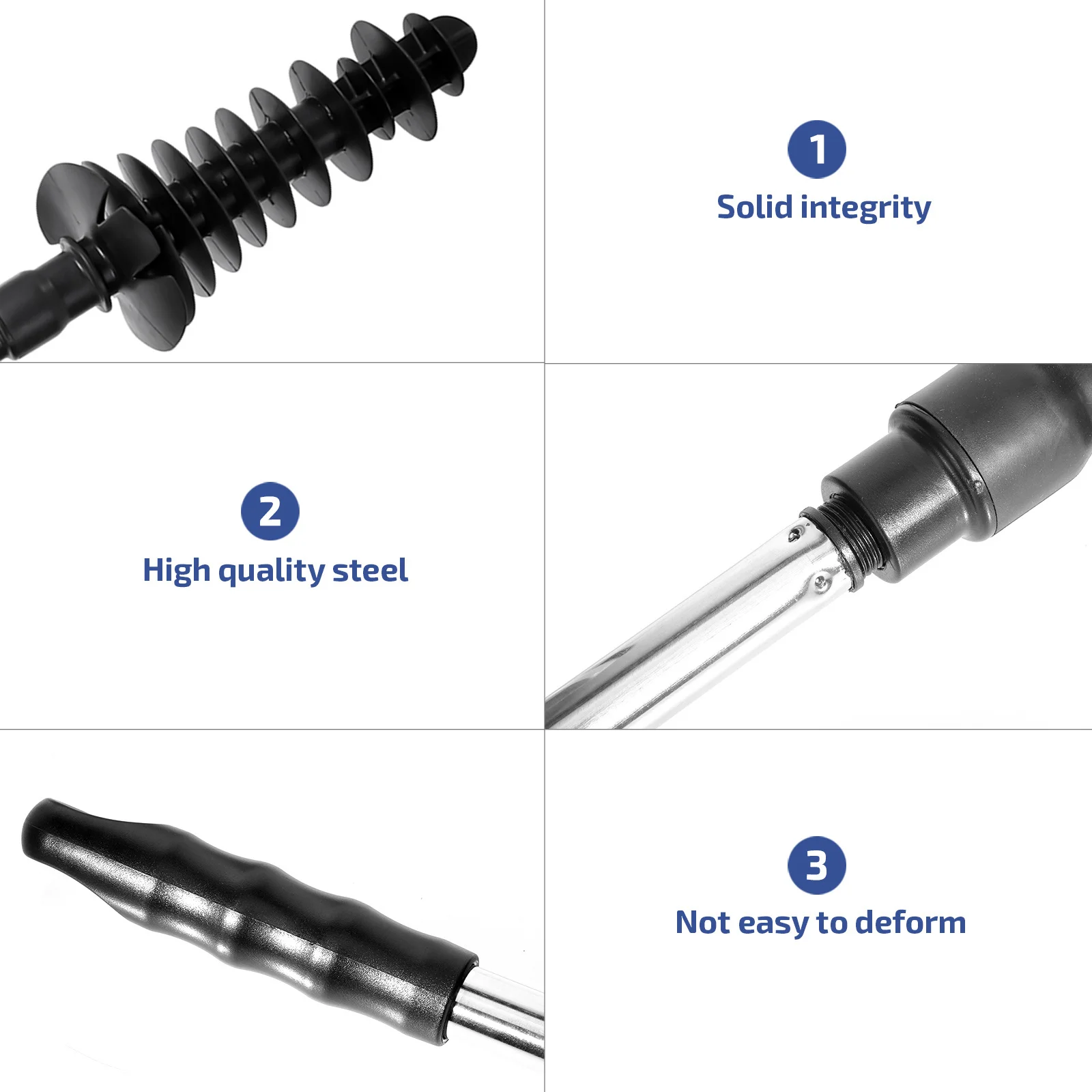 

Toilet Plunger Pull-Out Piston Stick Strong Suction Unclogger Tool For Home Hotel Drain Clogging Solver Sewer Cleaning Accessory