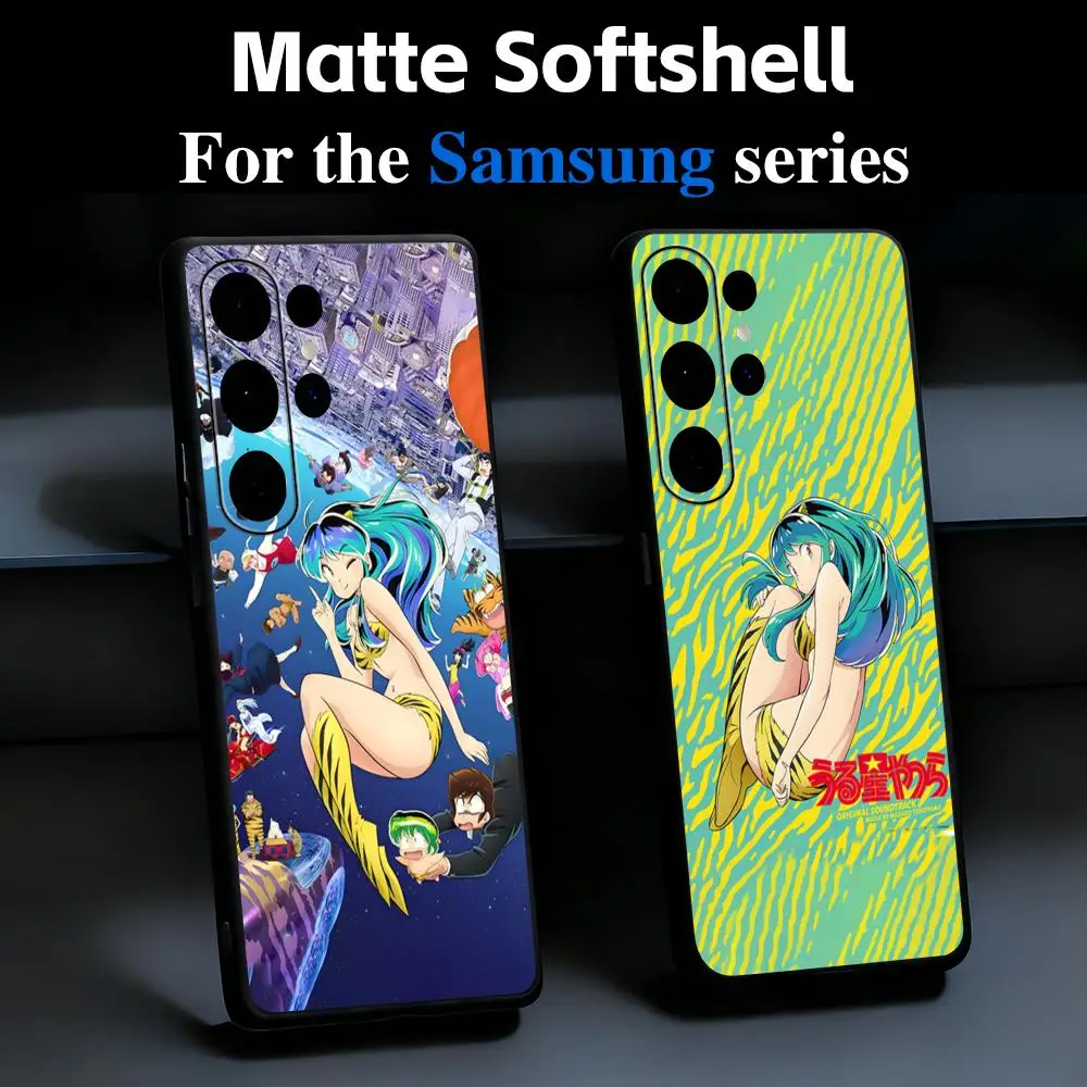 HOT Anime LUM Urusei Yatsura Phone Case For Samsung Galaxy S26 S25 S24 S23 S22 S21 Plus Ultra Note20 Soft Black