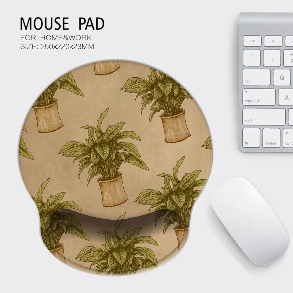 Boho Floral Wrist Rest Mouse Pad Minimalist Silicone Hand Support Mouse Mat Comfortable Ergonomic Gaming Mousepad Universal