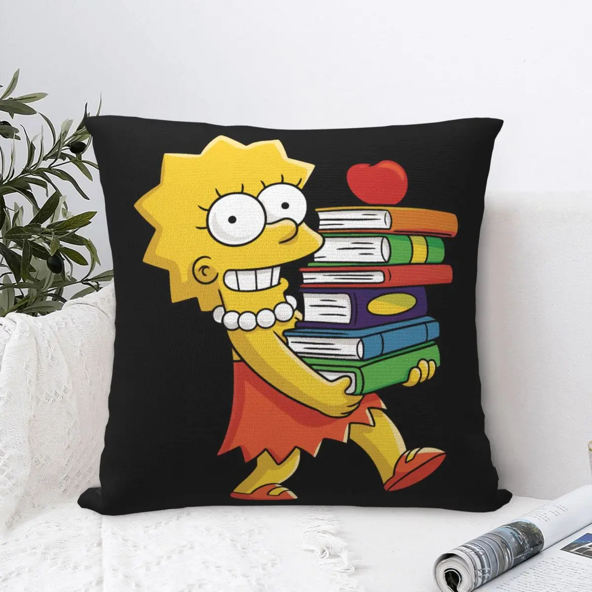 Cartoon The Simpsons Pillowcase Soft Polyester Cushion Cover Decoration Throw Pillow Case Cover Bed Square 18''
