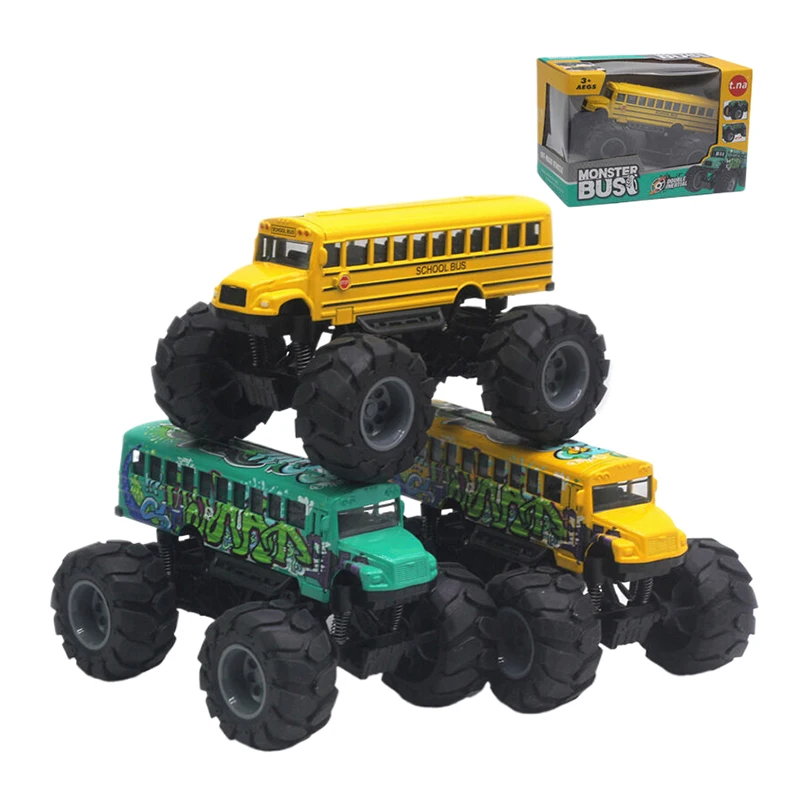 

1PC Children's Alloy Monster School Bus Pull Back Model Boy Toys Bus Car School Bus Pull Back Model Bus Car