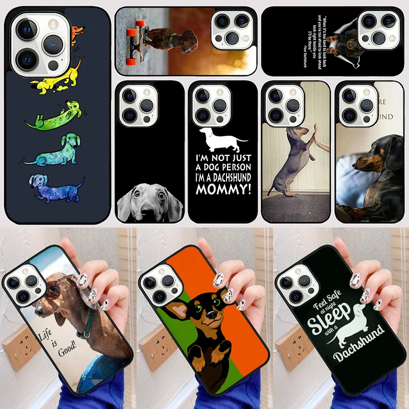 Dachshund Doberman Dog Phone Case Back Cover for iPhone 16 15 SE2020 14 13 11 12 Pro Max mini XS XR X PlusS Fundas Coque