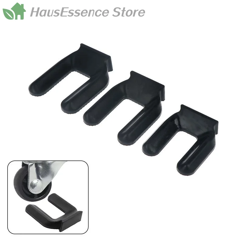 ※Rubber Office Chair Wheel Stopper Furnitures Foot Wheel Caster Anti-slip Pad Floor Protectors Prevents Scratches Slot