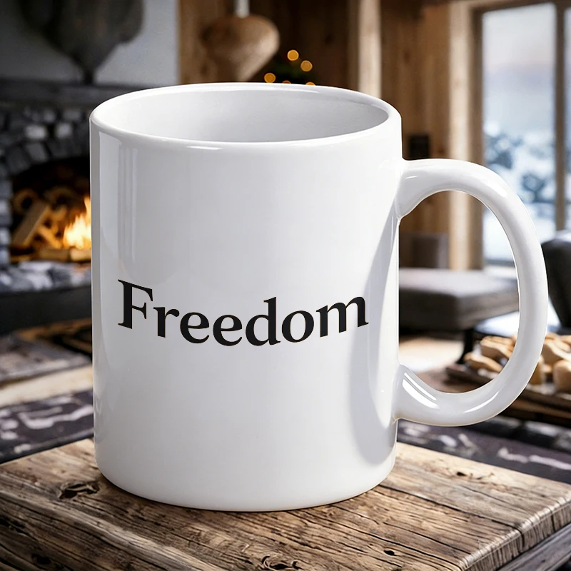 Freedom Mug Coffee Cup Ceramic Cup with Juneteenth print