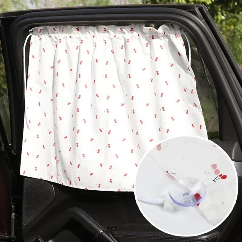 Suction Cup Curtain In The Car Window Sunshade Cover Cartoon Universal Side Window Sunshade UV Protection For Kid Baby Children - view 5